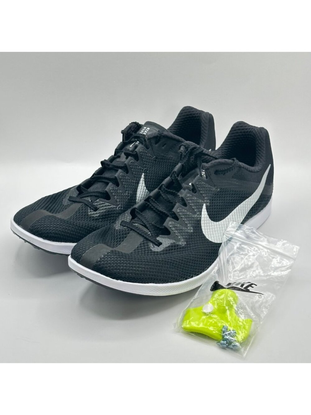 Men's Nike Rival Distance Shoes Size 12 Black Running Track Spikes FZ9653-001